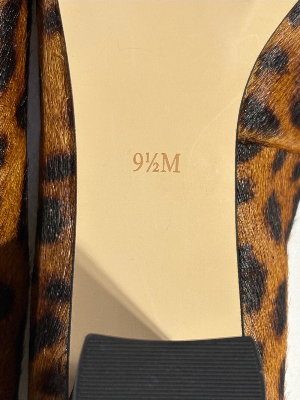 Talbots Calf Hair Leopard-Print Block Heel Pumps with Gold Accent NNT 9.5 - Picture 10 of 16